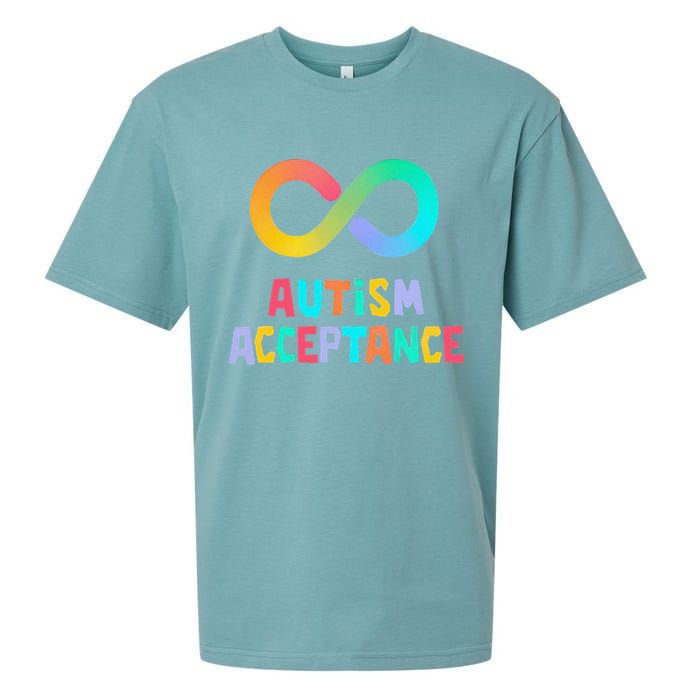 Red Instead Autism Acceptance of Autism Sueded Cloud Jersey T-Shirt