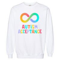 Red Instead Autism Acceptance of Autism Garment-Dyed Sweatshirt
