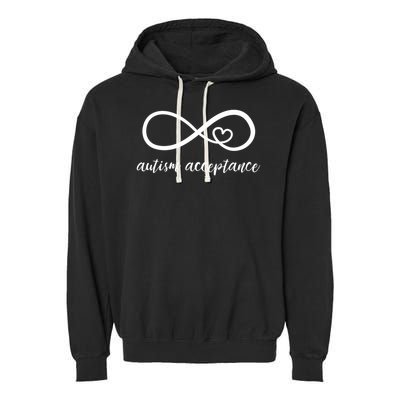 Red Instead Autism Acceptance of Autism Garment-Dyed Fleece Hoodie