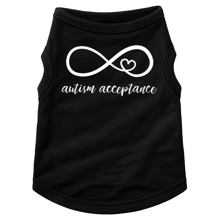 Red Instead Autism Acceptance of Autism Doggie Tank