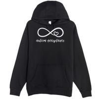 Red Instead Autism Acceptance of Autism Premium Pullover Hoodie