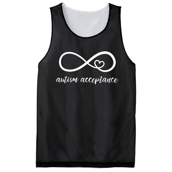 Red Instead Autism Acceptance of Autism Mesh Reversible Basketball Jersey Tank