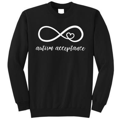 Red Instead Autism Acceptance of Autism Tall Sweatshirt