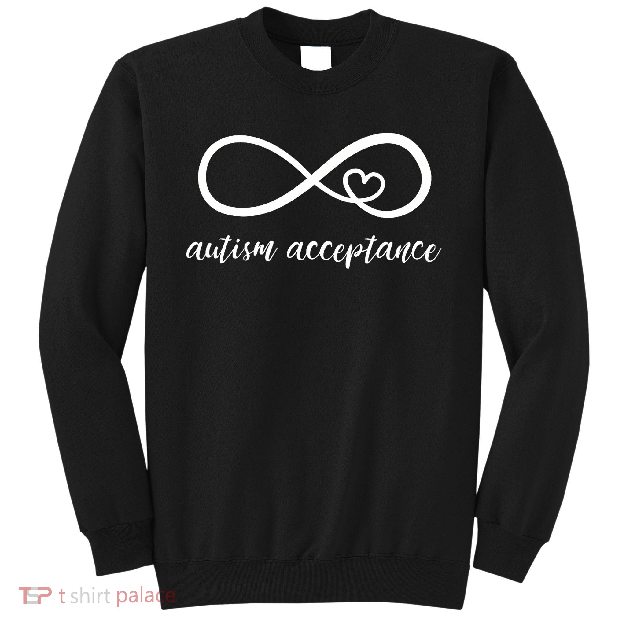 Red Instead Autism Acceptance of Autism Tall Sweatshirt