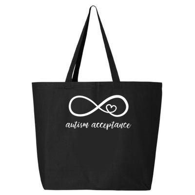 Red Instead Autism Acceptance of Autism 25L Jumbo Tote