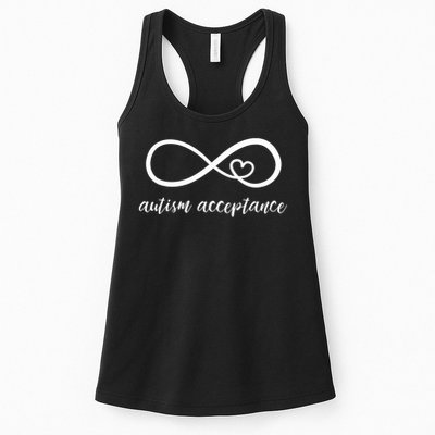 Red Instead Autism Acceptance of Autism Womens Tank Top