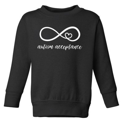 Red Instead Autism Acceptance of Autism Toddler Sweatshirt