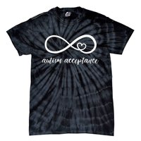 Red Instead Autism Acceptance of Autism Tie-Dye T-Shirt