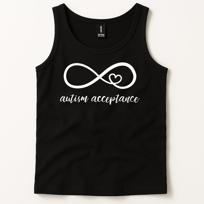 Red Instead Autism Acceptance of Autism Tank Top