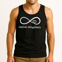 Red Instead Autism Acceptance of Autism Tank Top