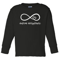 Red Instead Autism Acceptance of Autism Toddler Long Sleeve Shirt