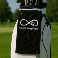 Red Instead Autism Acceptance of Autism Golf Towel