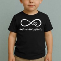 Red Instead Autism Acceptance of Autism Toddler T-Shirt