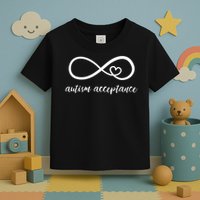 Red Instead Autism Acceptance of Autism Toddler T-Shirt