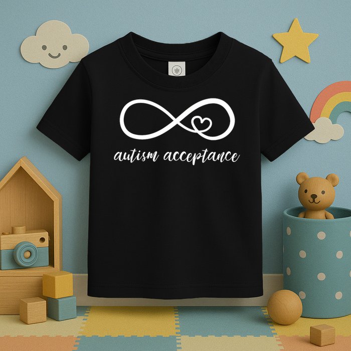 Red Instead Autism Acceptance of Autism Toddler T-Shirt