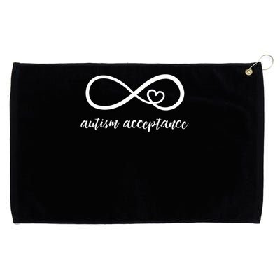 Red Instead Autism Acceptance of Autism Grommeted Golf Towel