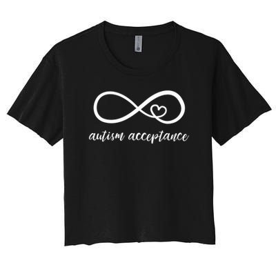 Red Instead Autism Acceptance of Autism Crop Top