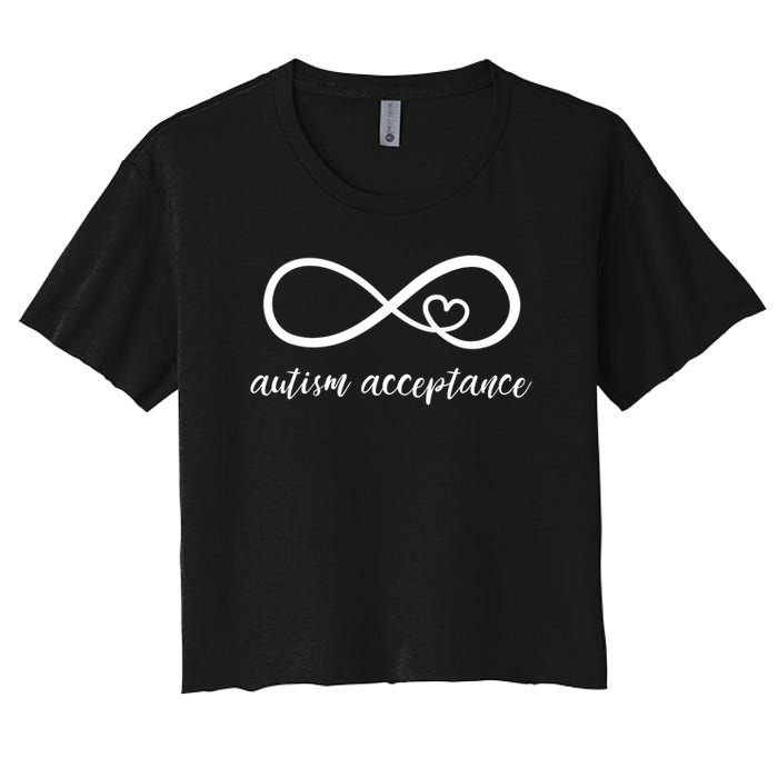 Red Instead Autism Acceptance of Autism Crop Top