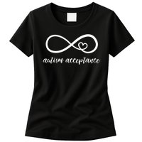 Red Instead Autism Acceptance of Autism Womens T-Shirt