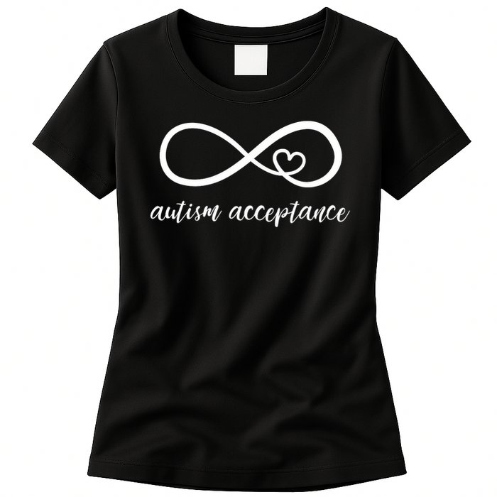 Red Instead Autism Acceptance of Autism Womens T-Shirt
