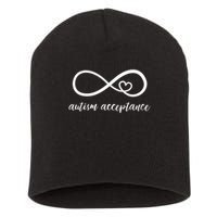 Red Instead Autism Acceptance of Autism Short Acrylic Beanie