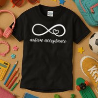 Red Instead Autism Acceptance of Autism Kids T-Shirt