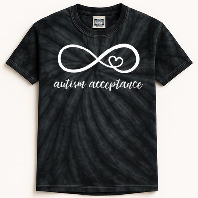 Red Instead Autism Acceptance of Autism Kids Tie-Dye T-Shirt