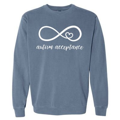 Red Instead Autism Acceptance of Autism Garment-Dyed Sweatshirt