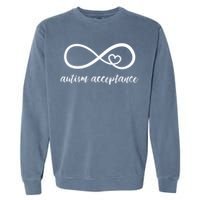Red Instead Autism Acceptance of Autism Garment-Dyed Sweatshirt