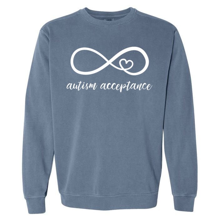 Red Instead Autism Acceptance of Autism Garment-Dyed Sweatshirt