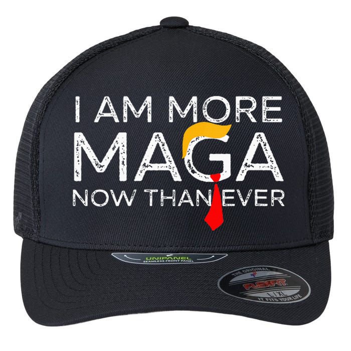 Retro I Am More Maga Now Than Ever Flexfit Unipanel Trucker Cap