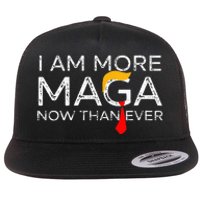 Retro I Am More Maga Now Than Ever Flat Bill Trucker Hat