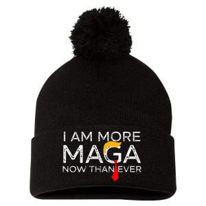 Retro I Am More Maga Now Than Ever Pom Pom 12in Knit Beanie