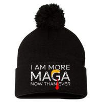 Retro I Am More Maga Now Than Ever Pom Pom 12in Knit Beanie