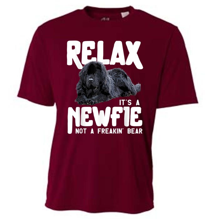 Relax ItS A Newfie Not A Freakin Bear Newfoundland Dog Cooling Performance Crew T-Shirt