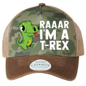 Raar I'm A T Rex Cute Funny Dinosaur Legacy Tie Dye Trucker Hat