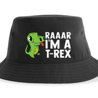 Raar I'm A T Rex Cute Funny Dinosaur Sustainable Bucket Hat