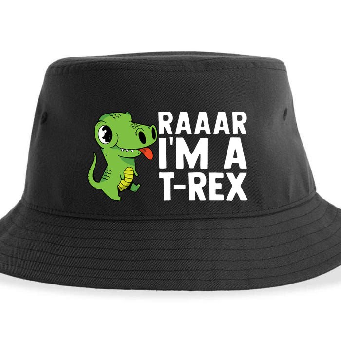 Raar I'm A T Rex Cute Funny Dinosaur Sustainable Bucket Hat