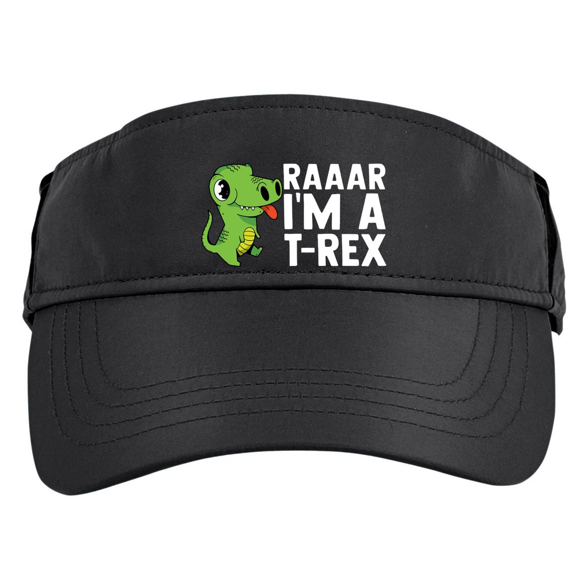 Raar I'm A T Rex Cute Funny Dinosaur Adult Drive Performance Visor