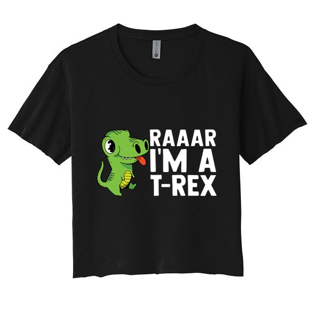 Raar I'm A T Rex Cute Funny Dinosaur Crop Top