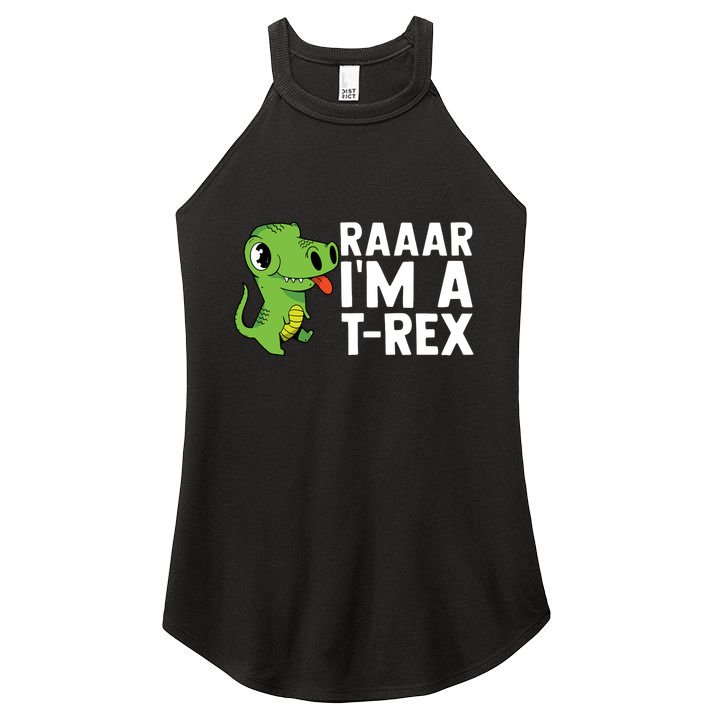 Raar I'm A T Rex Cute Funny Dinosaur Women's Perfect Tri Rocker Tank