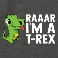 Raar I'm A T Rex Cute Funny Dinosaur Vector Backpack