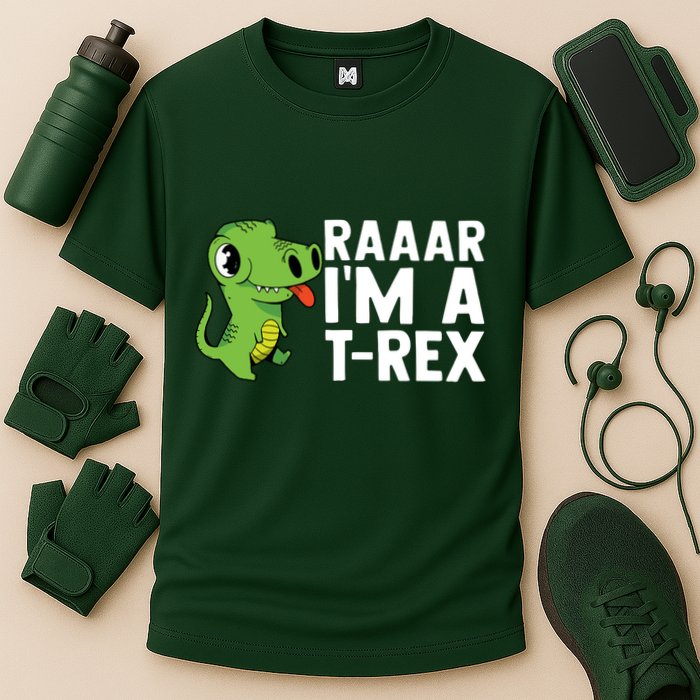 Raar I'm A T Rex Cute Funny Dinosaur Cooling Performance Crew T-Shirt