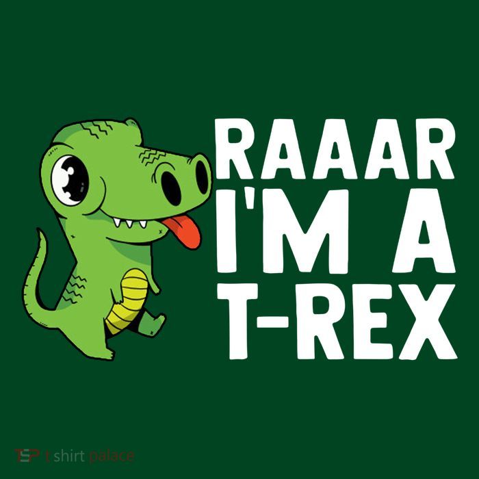 Raar I'm A T Rex Cute Funny Dinosaur Button