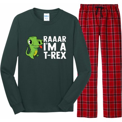 Raar I'm A T Rex Cute Funny Dinosaur Long Sleeve Pajama Set