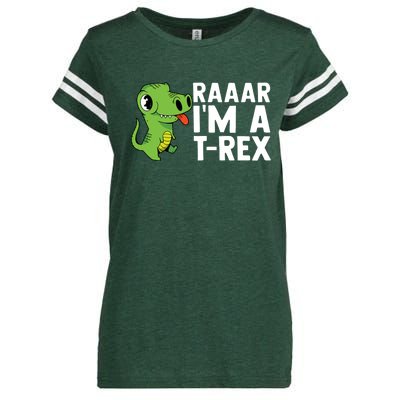 Raar I'm A T Rex Cute Funny Dinosaur Enza Ladies Jersey Football T-Shirt