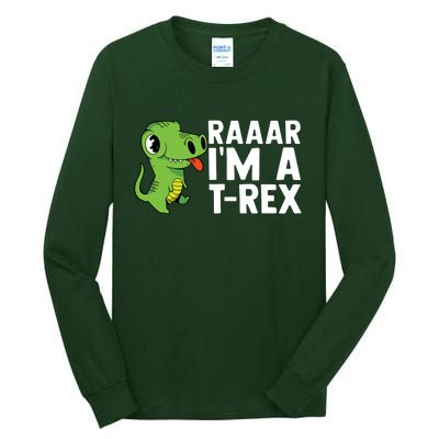 Raar I'm A T Rex Cute Funny Dinosaur Tall Long Sleeve T-Shirt