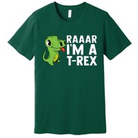 Raar I'm A T Rex Cute Funny Dinosaur Premium T-Shirt