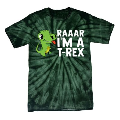 Raar I'm A T Rex Cute Funny Dinosaur Tie-Dye T-Shirt