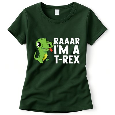 Raar I'm A T Rex Cute Funny Dinosaur Womens T-Shirt